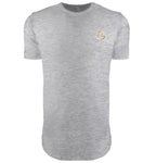 Long Drop T-Shirt - Grey $ Gold